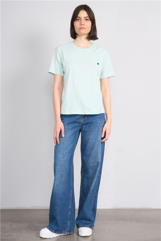 C.K Y26 8918 Cstp Byn B.Yk Regular Baskılı T-shirt Cagla