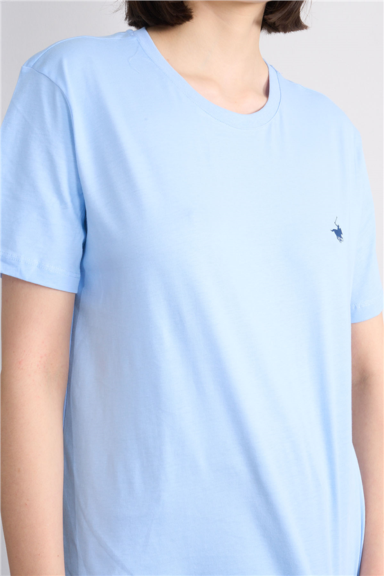 C.K Y26 8918 Cstp Byn B.Yk Regular Baskılı T-shirt Bebe Mavi