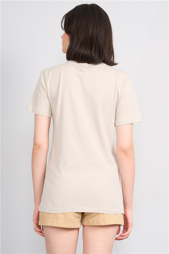 C.K Y26 8923 Fithit Byn B.Yk Regular Baskılı T-shirt Vizon