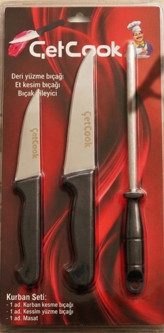Çetcook 3lü Kurban Bıçak Seti