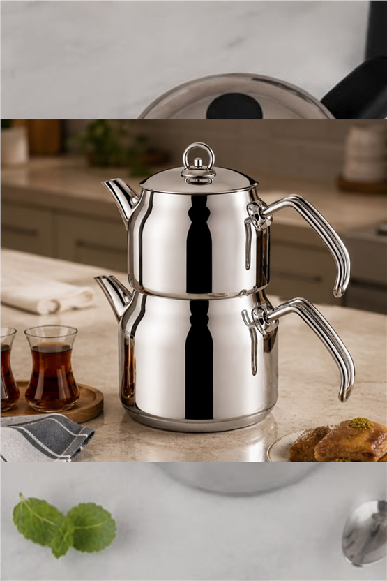 CETCOOK Elit Metal Kulp Orta Boy Çaydanlık