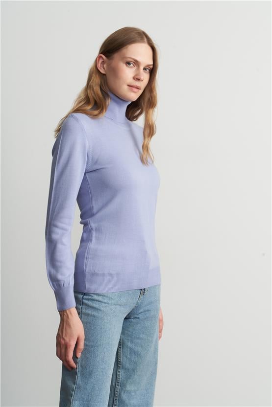 Cetinkaya 2276 miyamira bayan balıkcı triko lila