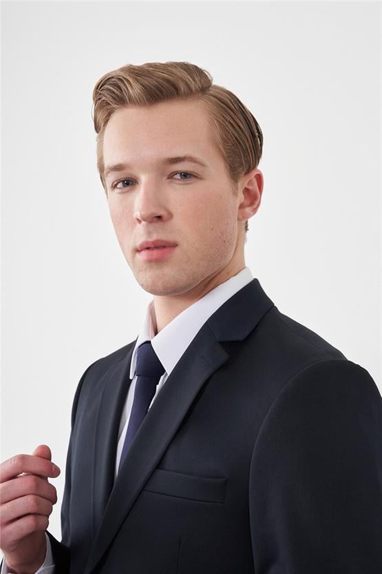 Çetinkaya 3453 Erkek Yünter Loco 4 Drop Takım Elbise Lacivert