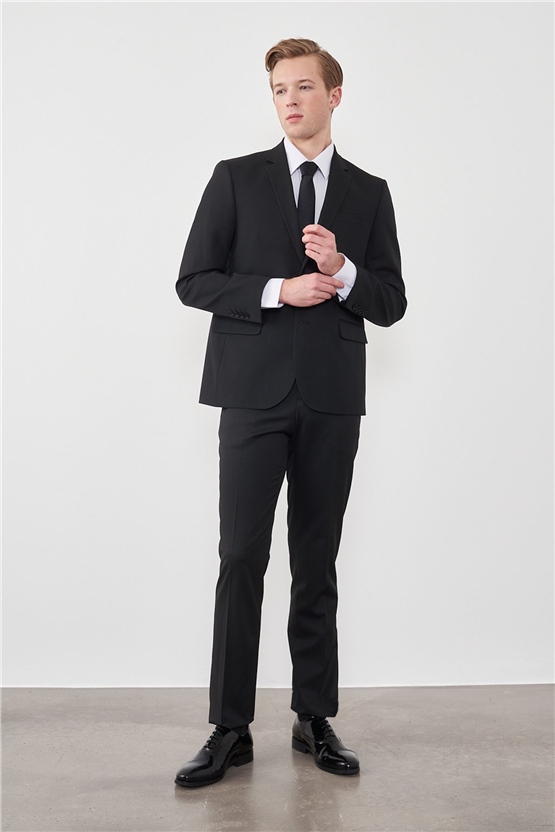 Çetinkaya 3467 Yünter Loco 6 Drop Siyah Takım Elbise