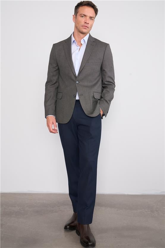 Çetinkaya 4273 Erkek 6 Drop Yünter Ceket Füme