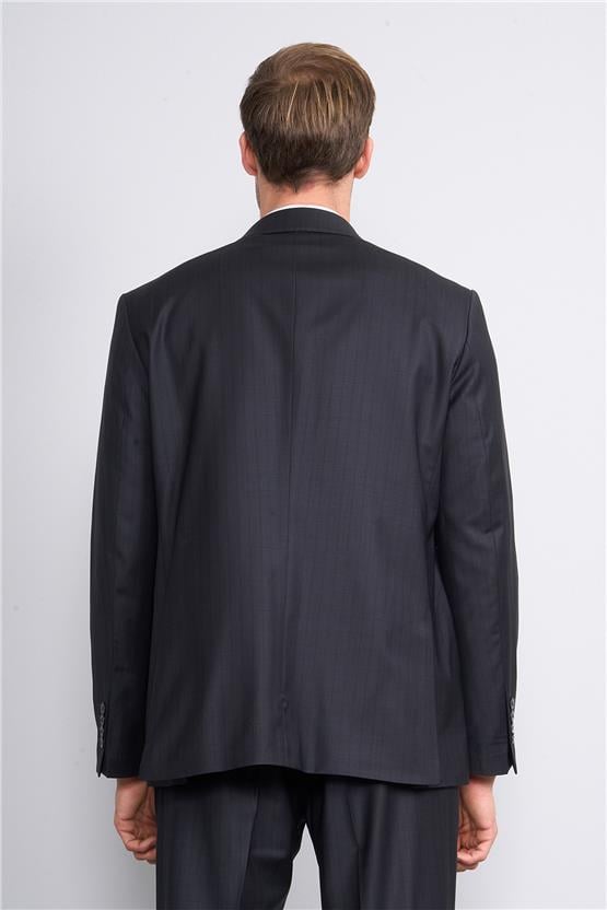 Çetinkaya 9552 Altınyıldız Mono Yaka Çift Yırtmaçlı Regular Takım Elbise L11-Siyah 4D