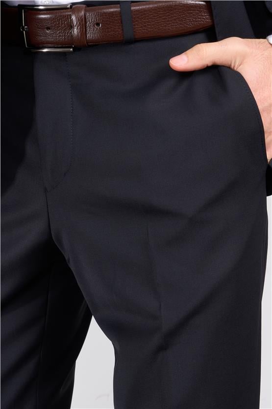 Çetinkaya 9554 Altınyıldız Mono Yaka Çift Yırtmaçlı Regular Takım Elbise Lacivert Slim Fit