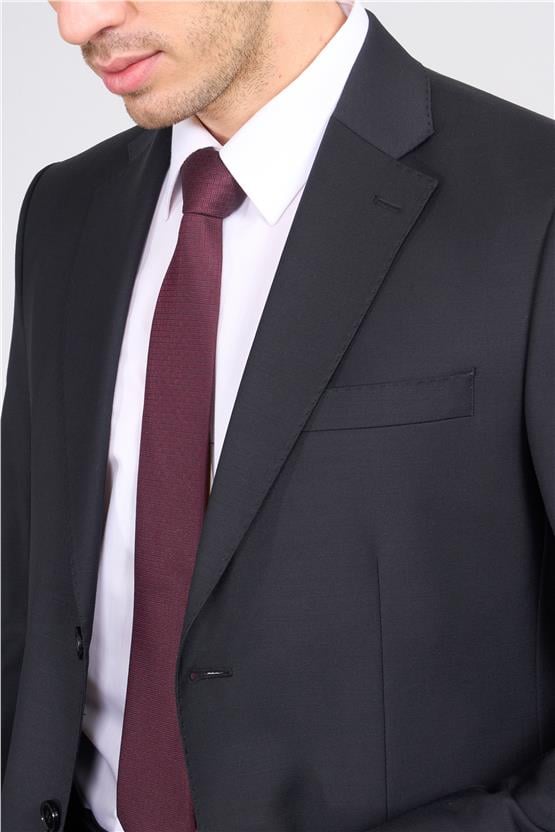 Çetinkaya 9554 Altınyıldız Mono Yaka Çift Yırtmaçlı Regular Takım Elbise Siyah Slim Fit