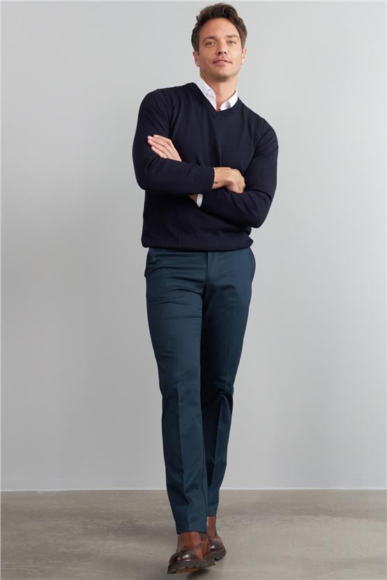 Çetinkaya 980 Erkek Tek Pile Cavalli Pantolon Lacivert