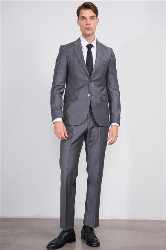 Çetinkaya Altınyıldız 3099 Slim Fit Koyu Gri Takım Elbise