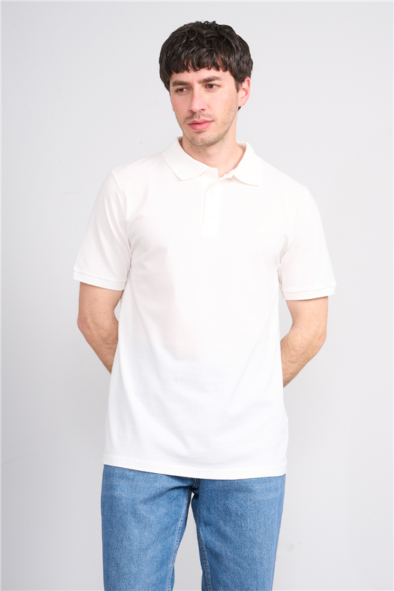 Çetinkaya Chester Polo 2742 Polo Yaka Regular Pike T-shirt Krem