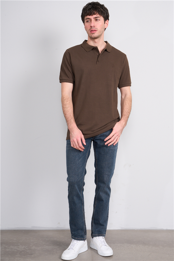 Çetinkaya Chester Polo 2742 Polo Yaka Regular Pike T-shirt Kakao