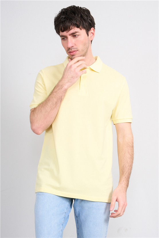 Çetinkaya Chester Polo 2742 Polo Yaka Regular Pike T-shirt Uçuk Sarı