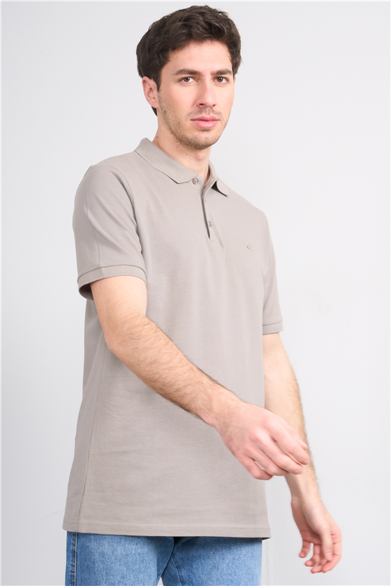 Çetinkaya Chester Polo 2742 Polo Yaka Regular Pike T-shirt Koyu Vizon