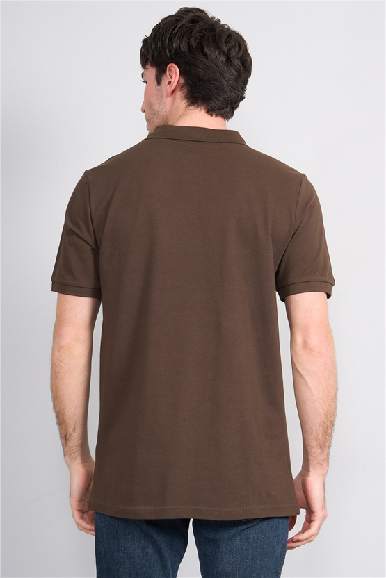 Çetinkaya Chester Polo 2742 Polo Yaka Regular Pike T-shirt Kakao
