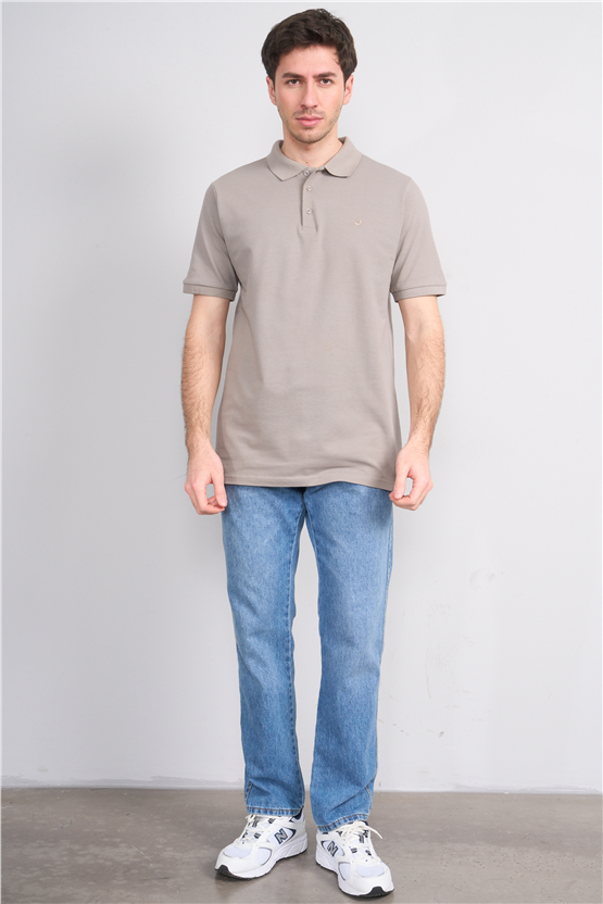 Çetinkaya Chester Polo 2742 Polo Yaka Regular Pike T-shirt Koyu Vizon