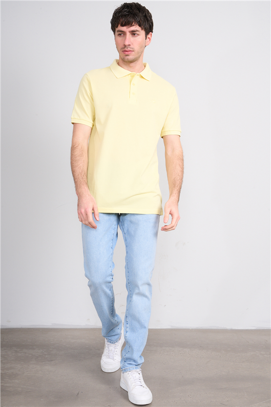 Çetinkaya Chester Polo 2742 Polo Yaka Regular Pike T-shirt Uçuk Sarı