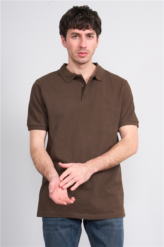 Çetinkaya Chester Polo 2742 Polo Yaka Regular Pike T-shirt Kakao