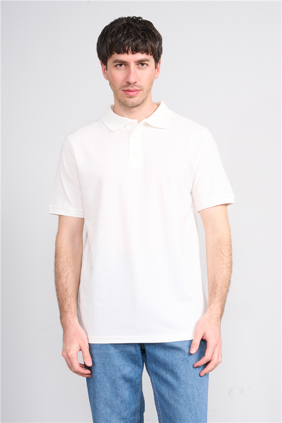 Çetinkaya Chester Polo 2742 Polo Yaka Regular Pike T-shirt Krem