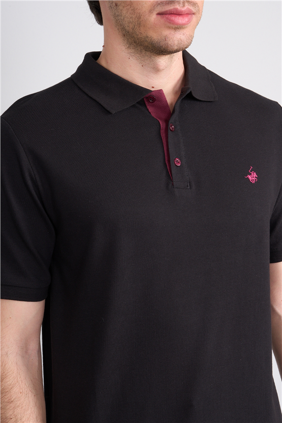 Çetinkaya Chester Polo 3047 Polo Yaka Regular Pike T-shirt Siyah