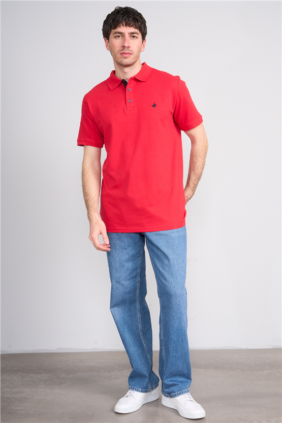 Çetinkaya Chester Polo 3047 Polo Yaka Regular Pike T-shirt Kırmızı