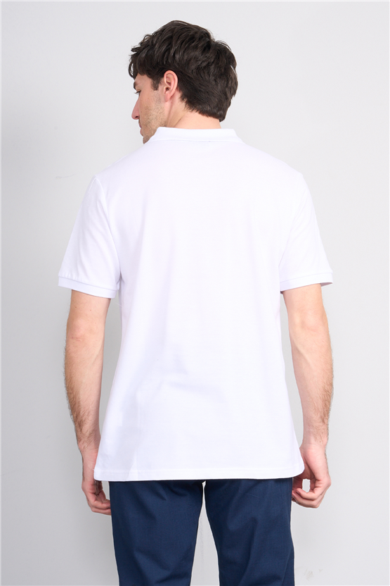 Çetinkaya Chester Polo 3047 Polo Yaka Regular Pike T-shirt Beyaz