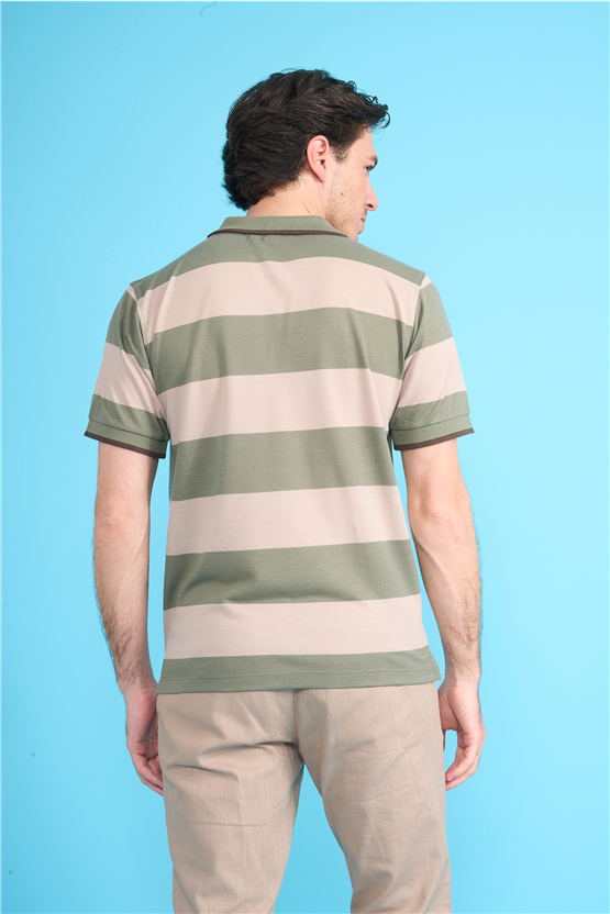 Çetinkaya Chester Polo 4111 Polo Yaka Regular Pike T-shirt Haki