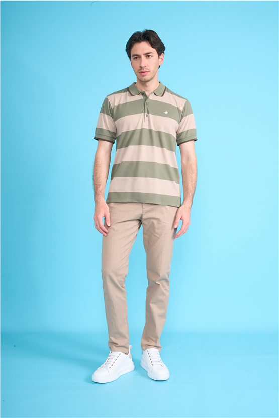 Çetinkaya Chester Polo 4111 Polo Yaka Regular Pike T-shirt Haki