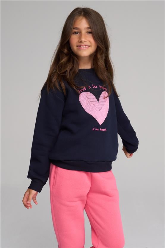 Çetinkaya Chester Polo 43488 Kız Çocuk 3 İplik Eşofman Alt  4-12 Yaş Şeker Pembe