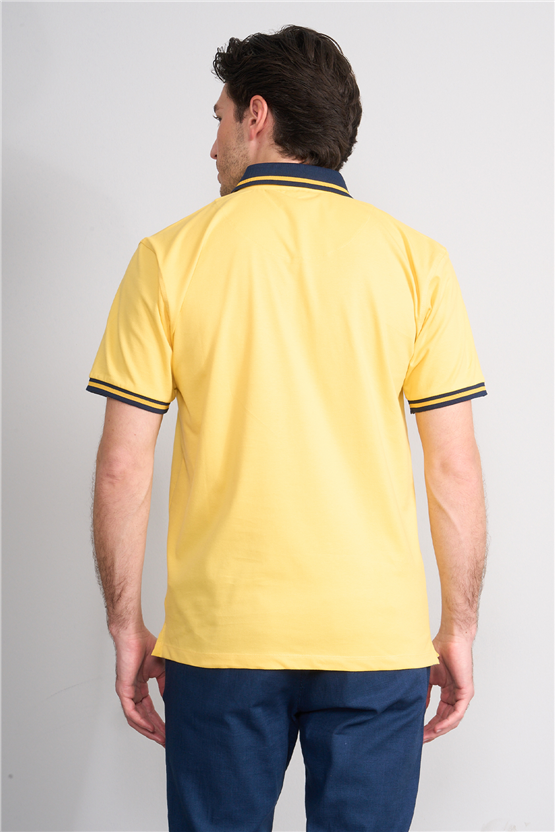 Çetinkaya Chester Polo 4704 Polo Yaka Regular 36/1 Pike T-shirt Sarı