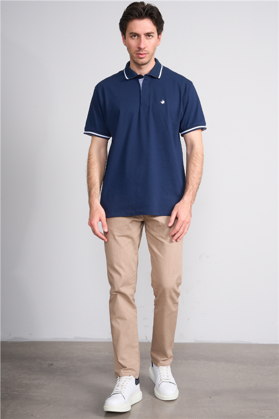 Çetinkaya Chester Polo 4704 Polo Yaka Regular 36/1 Pike T-shirt Lacivert