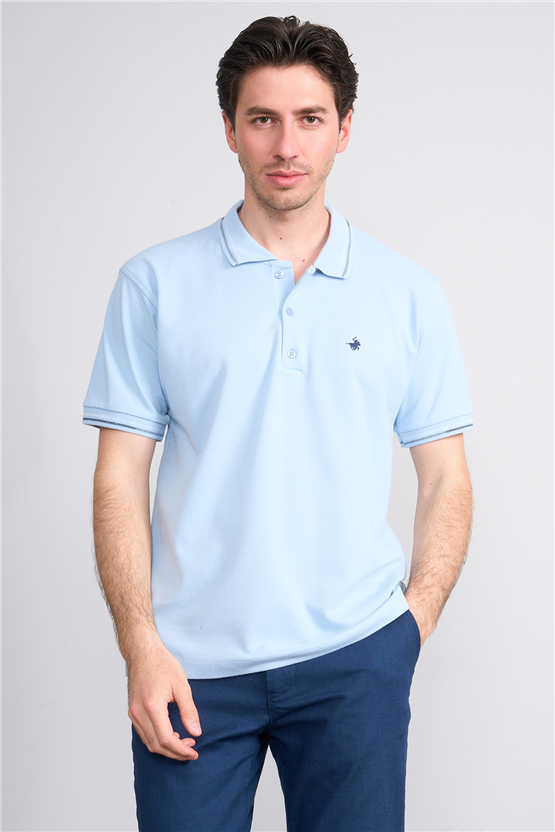 Çetinkaya Chester Polo 4729 Polo Yaka Regular 30/1 Pike T-shirt Bebe Mavi