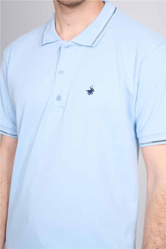 Çetinkaya Chester Polo 4729 Polo Yaka Regular 30/1 Pike T-shirt Bebe Mavi
