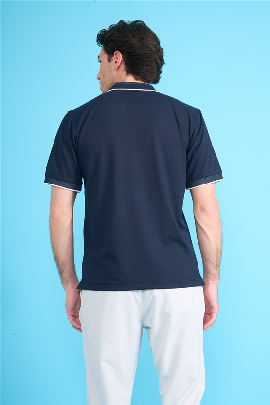 Çetinkaya Chester Polo 4732 Polo Yaka Regular Düz Pike T-shirt Lacivert