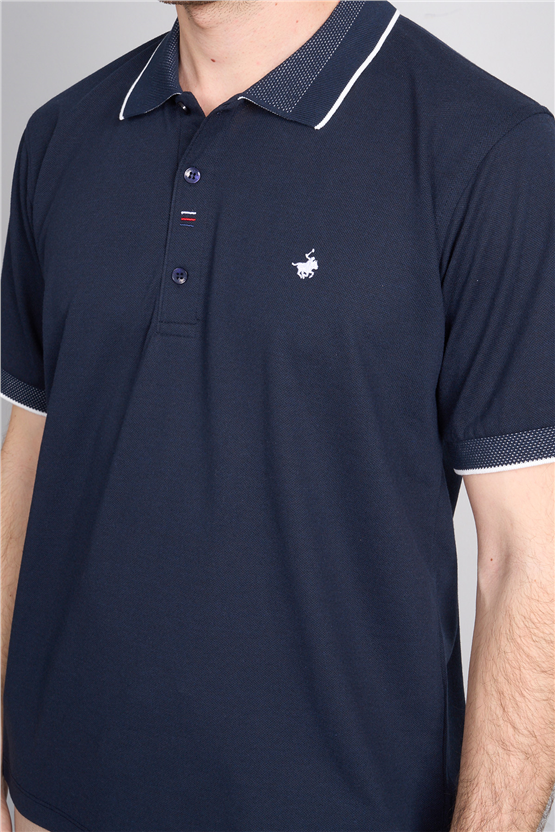 Çetinkaya Chester Polo 4732 Polo Yaka Regular Düz Pike T-shirt Lacivert