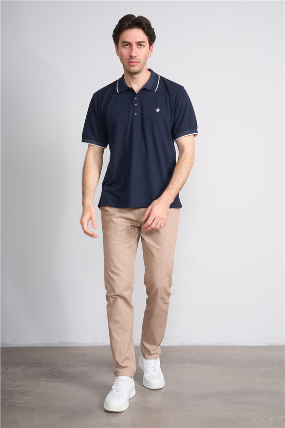 Çetinkaya Chester Polo 4732 Polo Yaka Regular Düz Pike T-shirt Lacivert