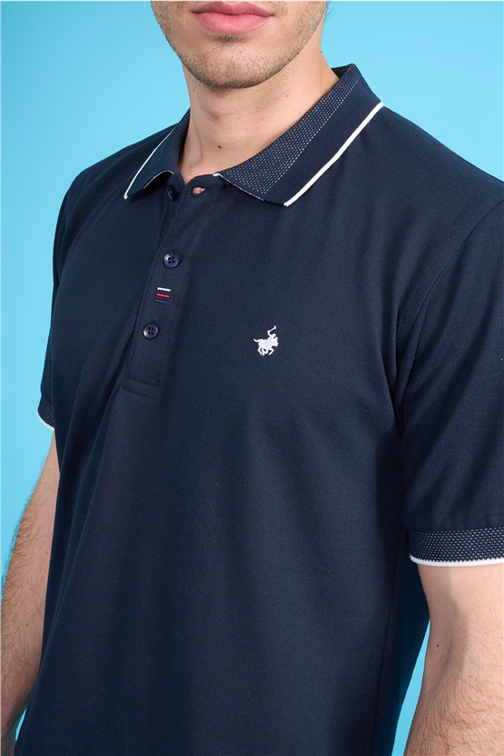 Çetinkaya Chester Polo 4732 Polo Yaka Regular Düz Pike T-shirt Lacivert
