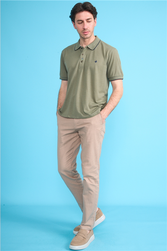 Çetinkaya Chester Polo 4732 Polo Yaka Regular Düz Pike T-shirt Çağla