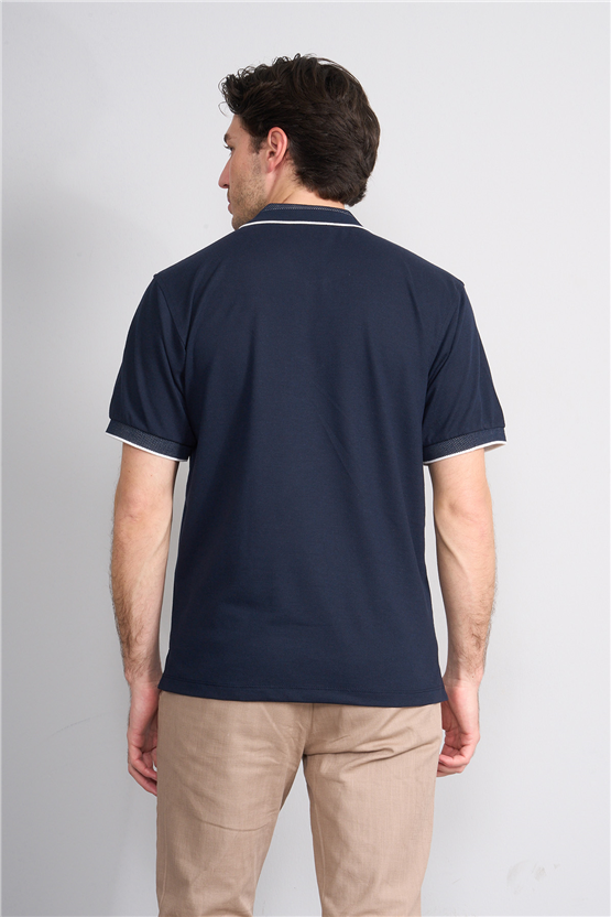 Çetinkaya Chester Polo 4732 Polo Yaka Regular Düz Pike T-shirt Lacivert