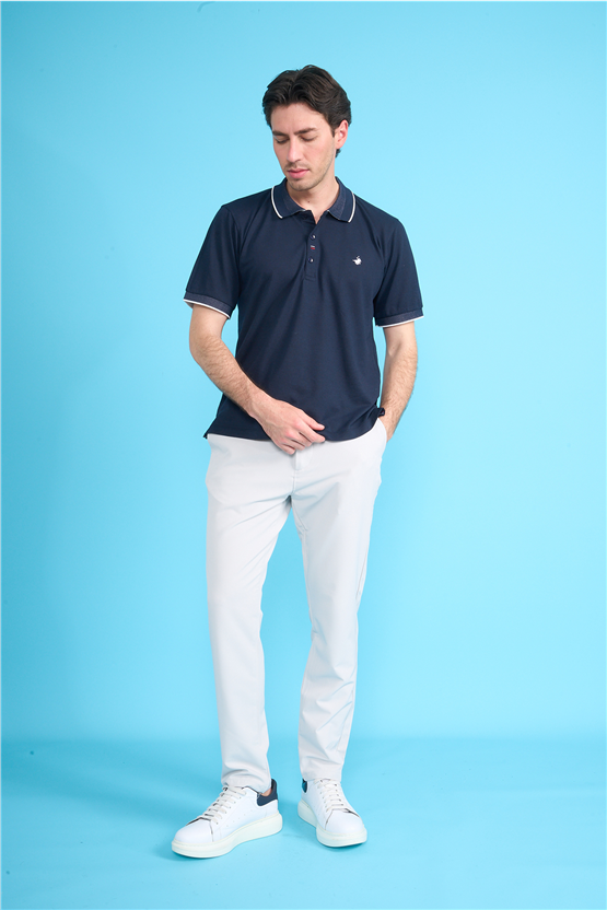 Çetinkaya Chester Polo 4732 Polo Yaka Regular Düz Pike T-shirt Lacivert