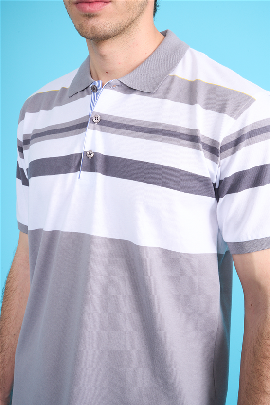 Çetinkaya Chester Polo 4737 Polo Yaka Regular Pike T-shirt Açık Gri