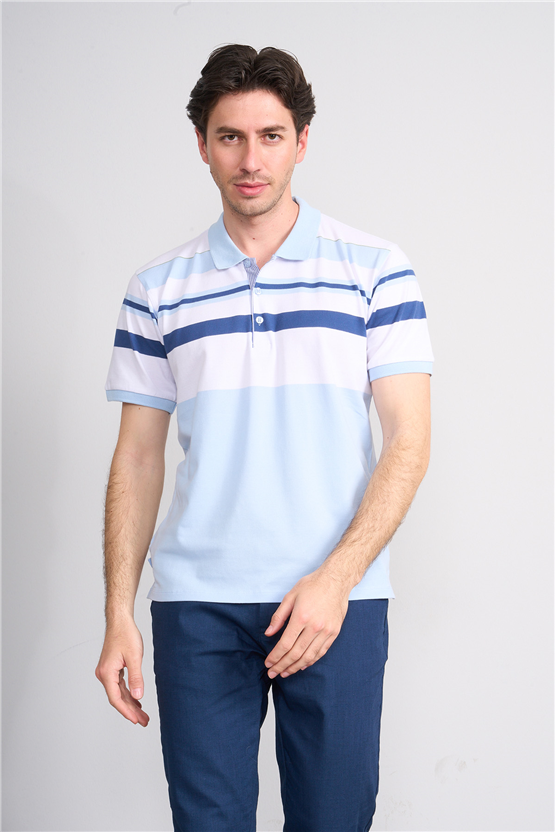 Çetinkaya Chester Polo 4737 Polo Yaka Regular Pike T-shirt Açık Mavi