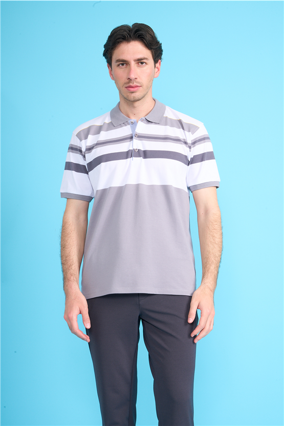 Çetinkaya Chester Polo 4737 Polo Yaka Regular Pike T-shirt Açık Gri