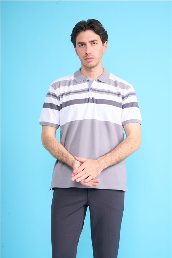 Çetinkaya Chester Polo 4737 Polo Yaka Regular Pike T-shirt Açık Gri