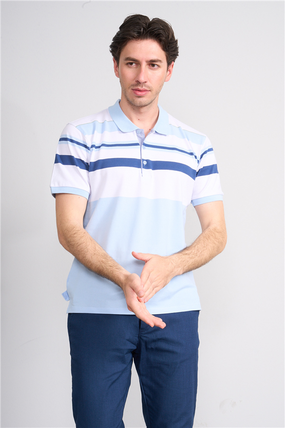 Çetinkaya Chester Polo 4737 Polo Yaka Regular Pike T-shirt Açık Mavi