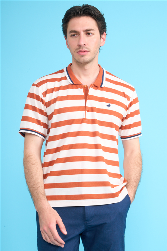 Çetinkaya Chester Polo 4738 Polo Yaka Regular Pike T-shirt Kiremit