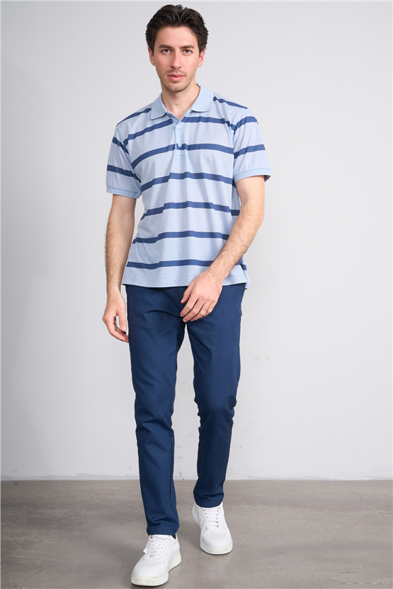 Çetinkaya Chester Polo 4740 Polo Yaka Regular Ringel Pike T-shirt Bebe Mavi