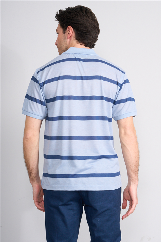Çetinkaya Chester Polo 4740 Polo Yaka Regular Ringel Pike T-shirt Bebe Mavi