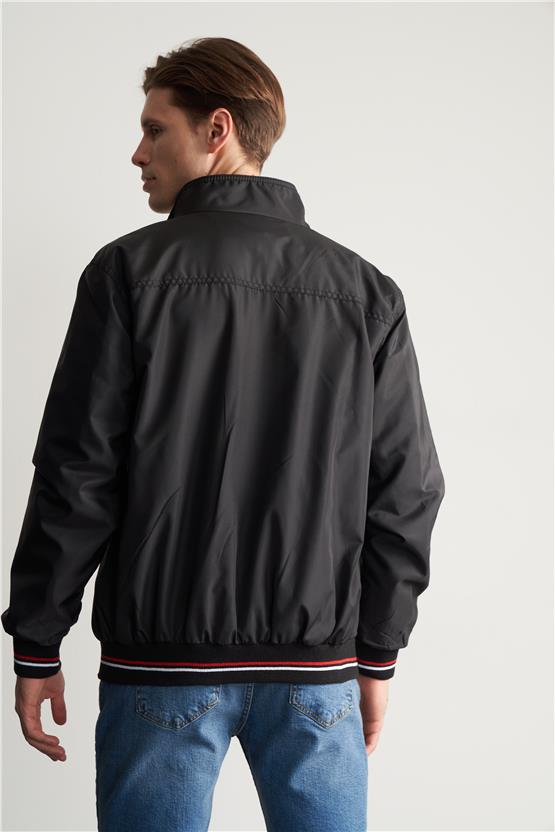 Çetinkaya Chester Polo 7342 Siyah Bondit Dik Yaka Mont