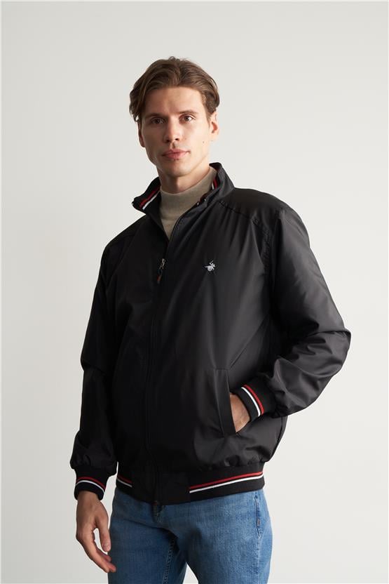 Çetinkaya Chester Polo 7342 Siyah Bondit Dik Yaka Mont